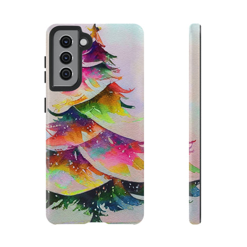 Swooshy Christmas Tree - Impact Resistant Phone Case Samsung Galaxy S21 Glossy